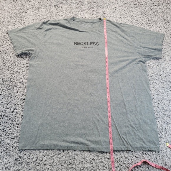 Young And Reckless Shirt Mens 2XL Gray Streetwear Logo Los Angeles Hip Hop Punk - Picture 5 of 7